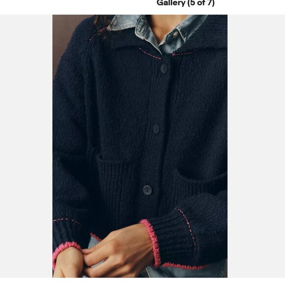 Anthropologie Pilcro Jesse Dog Icon Cardigan Sweater Goldendoodle XS Puppy NWT - Picture 6 of 6